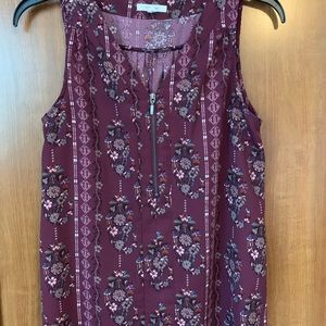Maroon tank blouse